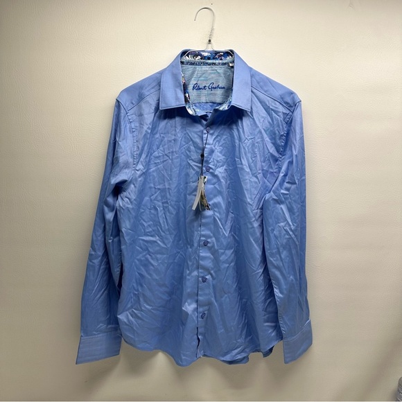 Robert Graham Blue Men's Shirt size XL NWT buttons down - Picture 2 of 9